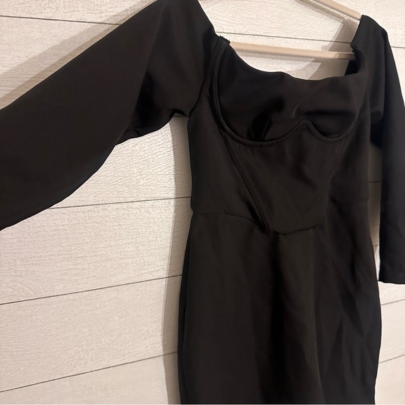 Mistress Rocks 'HONEY' Black Bardot Corset Dress - Picture 9 of 13